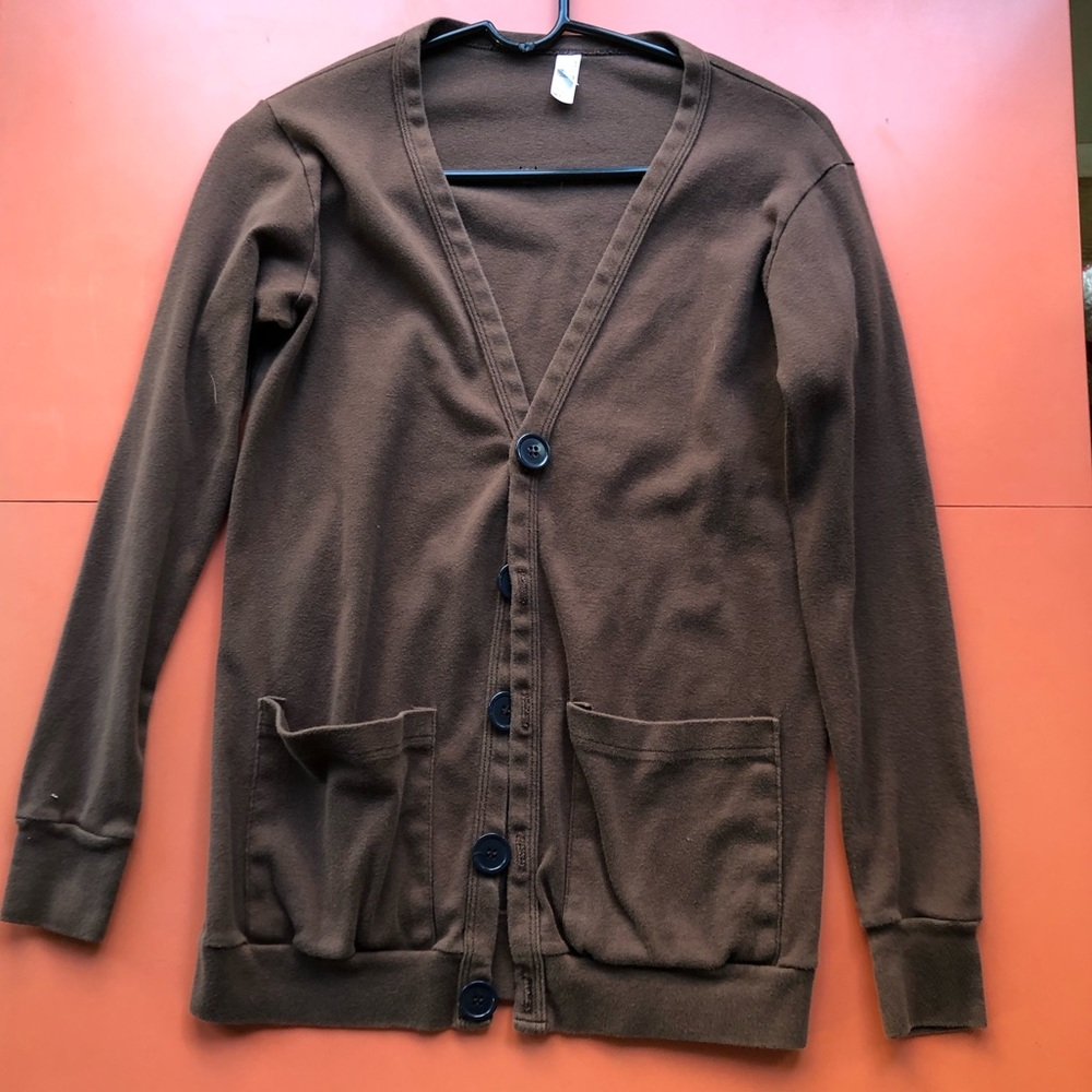 Brown cotton AA cardigan